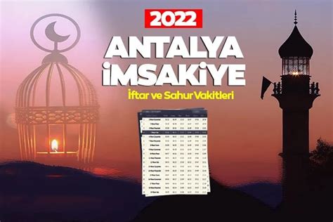 Antalya iftar saati 2022